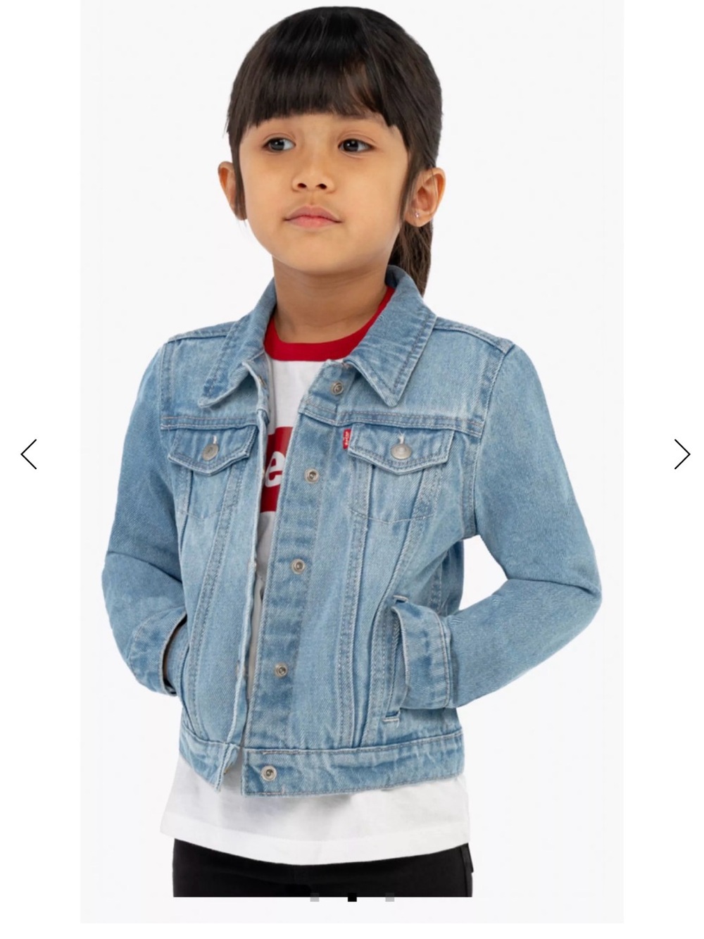 Levi's Light Blue Denim Trucker Jacket for Kids